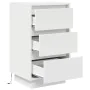 Mesilla de noche con luces LED blanca 38x34x65 cm by , Nightstands - Ref: Foro24-861301, Price: 74,22 €, Discount: %
