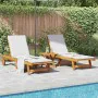 Tumbonas con mesa 2 unidades madera maciza de acacia von , Liegen - Ref: Foro24-3325205, Preis: 370,42 €, Rabatt: %
