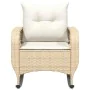 Garden rocking chair with beige synthetic rattan cushions by , Garden chairs - Ref: Foro24-4104197, Price: 118,24 €, Discount: %