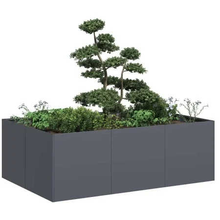Jardinera acero gris antracita 120x80x40 cm de , Maceteros y jardineras - Ref: Foro24-860747, Precio: 95,06 €, Descuento: %