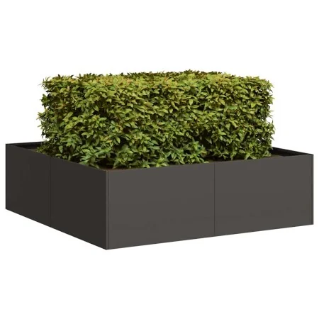 Jardinera acero negro 100x100x30 cm de , Maceteros y jardineras - Ref: Foro24-860808, Precio: 70,02 €, Descuento: %