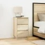 Mesilla de noche con luces LED roble sonoma 38x34x65 cm de , Mesitas de noche - Ref: Foro24-861303, Precio: 70,79 €, Descuent...