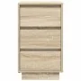 Mesilla de noche con luces LED roble sonoma 38x34x65 cm de , Mesitas de noche - Ref: Foro24-861303, Precio: 70,79 €, Descuent...