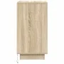 Mesilla de noche con luces LED roble sonoma 38x34x65 cm de , Mesitas de noche - Ref: Foro24-861303, Precio: 70,79 €, Descuent...