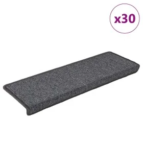 Alfombrilla escalera 30 uds 65x21x4 cm Gris y negro de , Alfombrillas para escalones - Ref: Foro24-3365777, Precio: 121,31 €,...