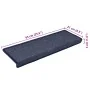 Alfombrilla escalera 30 uds 65x21x4 cm Gris y azul de , Alfombrillas para escalones - Ref: Foro24-3365775, Precio: 114,56 €, ...