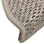 Alfombra autoadhesiva escalera sisal 30 uds 56x17x3 cm plateado de , Alfombrillas para escalones - Ref: Foro24-3365859, Preci...