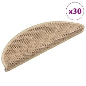 Alfombra autoadhesiva escalera sisal 30 uds 56x17x3 cm arena de , Alfombrillas para escalones - Ref: Foro24-3365867, Precio: ...