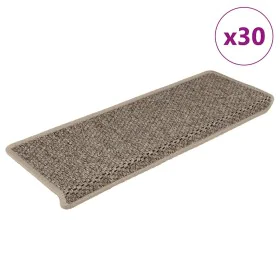 Alfombra autoadhesiva escalera sisal 30 uds beige oscuro de , Alfombrillas para escalones - Ref: Foro24-3365890, Precio: 183,...