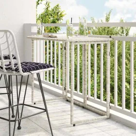 Mesa de jardín plegable gris claro 90x51x75 cm ratán sintético by , Garden tables - Ref: Foro24-4108258, Price: 80,13 €, Disc...