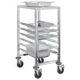 Carro con bandejas y 6 contenedores GN 39x55x87 cm de , Carros de cocina y comedor - Ref: Foro24-4108073, Precio: 104,52 €, D...