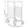Carro con bandejas y 6 contenedores GN 39x55x87 cm de , Carros de cocina y comedor - Ref: Foro24-4108073, Precio: 104,52 €, D...