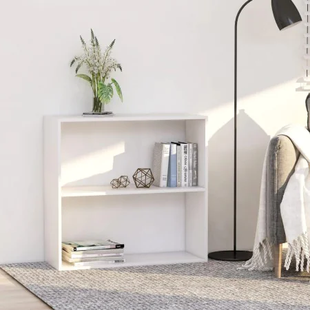 Estantería de madera de ingeniería blanca 80x30x76,5 cm de , Librerías y estanterías - Ref: Foro24-800999, Precio: 40,64 €, D...