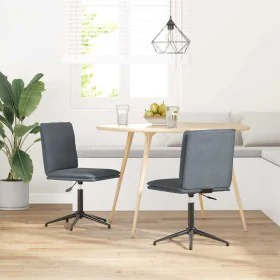 Esszimmerstühle, 2 Stück, dunkelgraues Samtgewebe. von , Essstühle - Ref: Foro24-3315368, Preis: 114,67 €, Rabatt: %