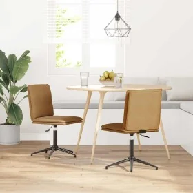 Sillas de comedor 2 unidades terciopelo marrón de , Sillas de comedor - Ref: Foro24-3315375, Precio: 113,72 €, Descuento: %