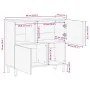 Aparador marrón 80x33x75 cm madera maciza mango de , Almacenamiento para CD y DVD - Ref: Foro24-4017747, Precio: 123,18 €, De...