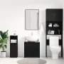 Armario de baño madera contrachapada negro roble 60x33x60 cm de , Muebles de baño - Ref: Foro24-862508, Precio: 56,99 €, Desc...