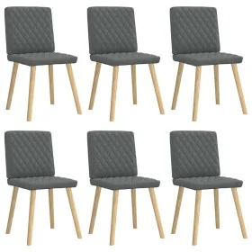 Sillas de comedor 6 unidades tela gris oscuro de , Sillas de comedor - Ref: Foro24-3315492, Precio: 297,77 €, Descuento: %