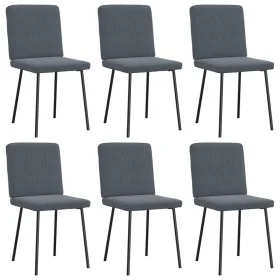 Sillas de comedor 6 unidades terciopelo gris oscuro de , Sillas de comedor - Ref: Foro24-3315557, Precio: 245,16 €, Descuento: %