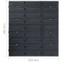 Kit de cajas de almacenaje 136 pzas paneles de pared rojo/negro de , Armarios para herramientas - Ref: Foro24-150815, Precio:...