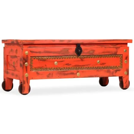 Baúl de almacenaje de madera maciza de mango 101x39x42 cm rojo de , Baúles de almacenamiento - Ref: Foro24-244949, Precio: 21...