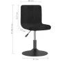 Taburete de cocina giratorio de terciopelo negro de , Taburetes de cocina - Ref: Foro24-334249, Precio: 76,28 €, Descuento: %