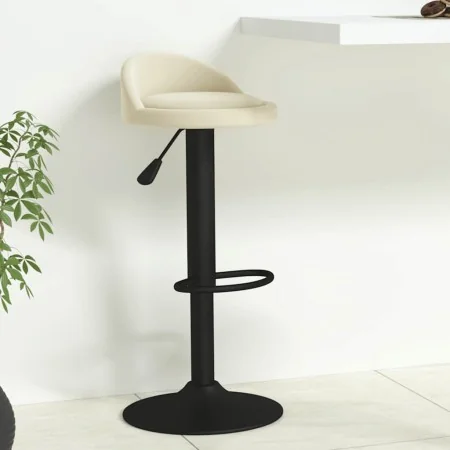 Taburete de cocina de terciopelo color crema de , Taburetes de cocina - Ref: Foro24-333589, Precio: 62,77 €, Descuento: %