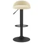 Taburete de cocina de terciopelo color crema de , Taburetes de cocina - Ref: Foro24-333589, Precio: 62,77 €, Descuento: %