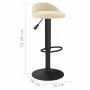 Taburete de cocina de terciopelo color crema de , Taburetes de cocina - Ref: Foro24-333589, Precio: 62,77 €, Descuento: %