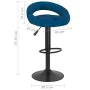Kitchen stools 2 units blue velvet by , Kitchen stools - Ref: Foro24-333273, Price: 111,38 €, Discount: %
