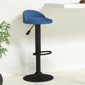 Blue velvet kitchen stool by , Kitchen stools - Ref: Foro24-333594, Price: 62,77 €, Discount: %