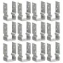 Anclajes de valla 12 uds acero galvanizado plateado8x6x15 cm de , Puntas para anclaje en el suelo - Ref: Foro24-145331, Preci...