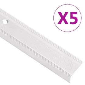 Perfiles de peldaños forma de L 5 uds aluminio plata 100 cm de , Escaleras - Ref: Foro24-146758, Precio: 22,32 €, Descuento: %