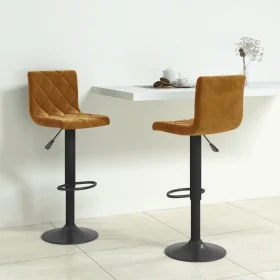 Kitchen stools 2 units brown velvet by , Kitchen stools - Ref: Foro24-333729, Price: 127,73 €, Discount: %