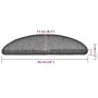 Alfombrilla escalera 20 uds gris oscuro 56x17x3 cm de , Alfombrillas para escalones - Ref: Foro24-3365782, Precio: 58,56 €, D...