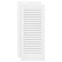 Puerta de armario de lamas 2 uds blanco 61,5x29,5 cm de , Puertas de armarios - Ref: Foro24-4015901, Precio: 39,58 €, Descuen...