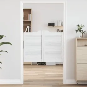 Puertas batientes diseño de lamas 1 par blanco 80x100 cm de , Puertas para el hogar - Ref: Foro24-4107142, Precio: 81,64 €, D...