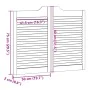 Schwingtüren mit Lamellen-Design, 1 Paar, weiß, 80x100 cm. von , Türen für zu Hause - Ref: Foro24-4107142, Preis: 81,64 €, Ra...