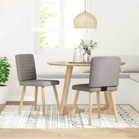 Sillas de comedor 2 unidades tela gris taupé de , Sillas de comedor - Ref: Foro24-4101180, Precio: 103,21 €, Descuento: %