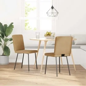 Sillas de comedor 2 unidades terciopelo marrón de , Sillas de comedor - Ref: Foro24-4101194, Precio: 86,18 €, Descuento: %