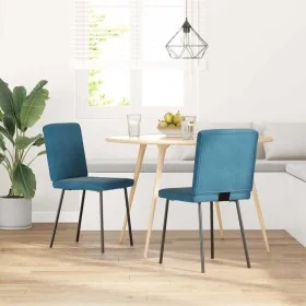 Sillas de comedor 2 unidades terciopelo azul de , Sillas de comedor - Ref: Foro24-4101196, Precio: 86,18 €, Descuento: %