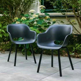 Silla de jardín Keter con patas de metal "Noa" 2 uds grafito de , Sillas de jardín - Ref: Foro24-447617, Precio: 151,38 €, De...