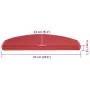 Alfombrilla escalera 30 uds rojo burdeos 65x24x4 cm de , Alfombrillas para escalones - Ref: Foro24-3365754, Precio: 128,03 €,...