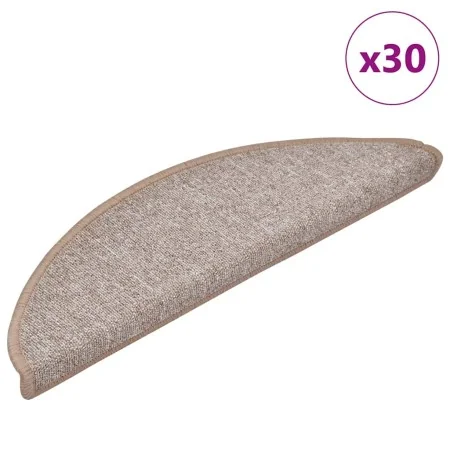 Alfombrilla escalera 30 uds marrón claro 56x17x3 cm de , Alfombrillas para escalones - Ref: Foro24-3365735, Precio: 108,20 €,...