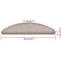 Alfombrilla escalera 30 uds marrón claro 56x17x3 cm de , Alfombrillas para escalones - Ref: Foro24-3365735, Precio: 108,20 €,...