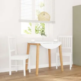 Sillas de comedor 2 unidades madera maciza de caucho blanco de , Sillas de comedor - Ref: Foro24-4102431, Precio: 107,35 €, D...