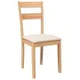 Sillas de comedor con cojines 2uds madera maciza natural caucho de , Sillas de comedor - Ref: Foro24-4102382, Precio: 93,32 €...
