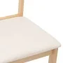 Sillas de comedor con cojines 2uds madera maciza natural caucho de , Sillas de comedor - Ref: Foro24-4102382, Precio: 93,32 €...
