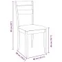 Sillas de comedor con cojines 2uds madera maciza natural caucho de , Sillas de comedor - Ref: Foro24-4102382, Precio: 93,32 €...