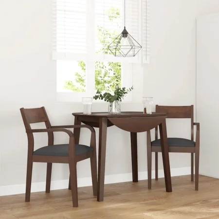 Sillas de comedor con cojines 2 uds madera maciza marrón caucho de , Sillas de comedor - Ref: Foro24-4102508, Precio: 178,90 ...